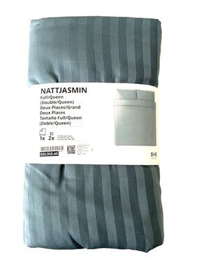 IKEA NATTJASMIN Duvet Cover And Pillowcase Blue-green  Full/Queen  005.958.40